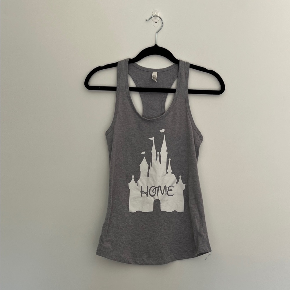 ideal t disney magic kingdom castle “home” tank top, size small